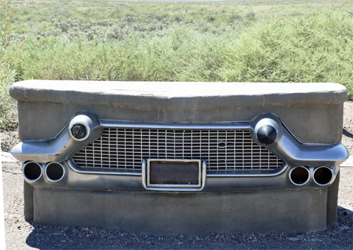 grill of antique car
